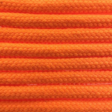 Paracord in Farbe Fluor Orange – geeignet für handgefertigte Hundeleinen und Halsbänder