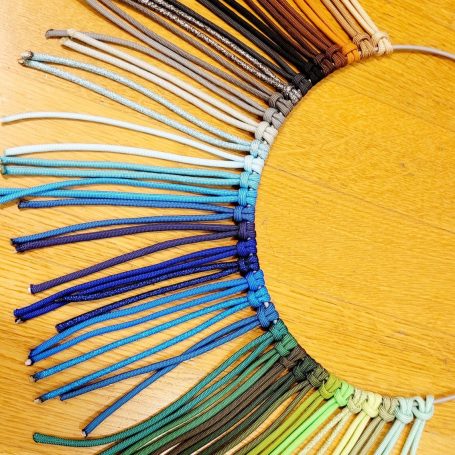 Paracord- Farbauswahl von Phoebeleinen in blau-grüntönen